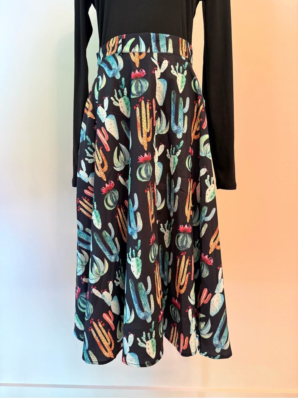L.A Soul Vintage Inspired Cactus Circle Skirt